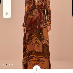 Farm Rio Caramel Savana Dream Maxi Dress